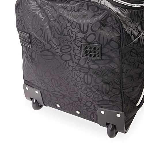 BEBE Women's 30" Rolling Duffel Tossed Black, One Size