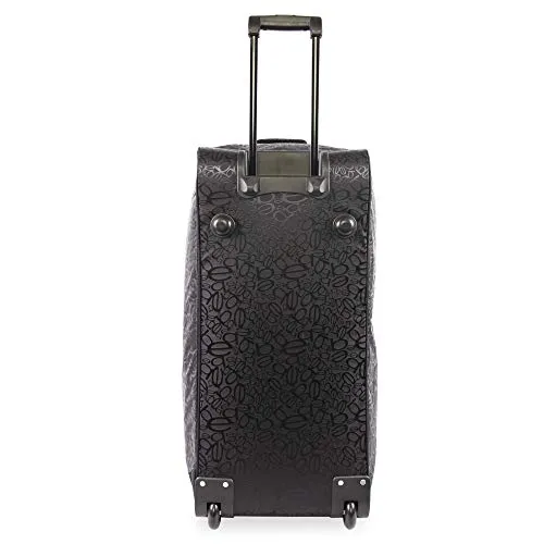 BEBE Women's 30" Rolling Duffel Tossed Black, One Size