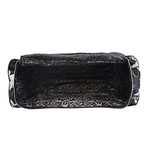 BEBE Women's 30" Rolling Duffel Tossed Black, One Size