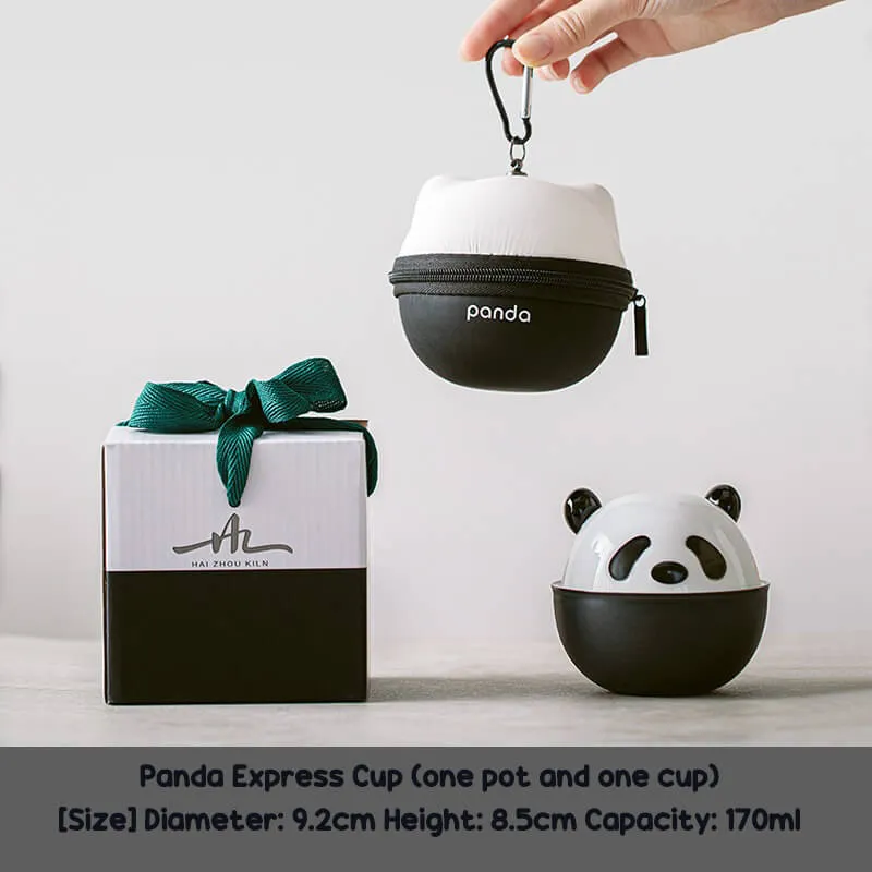 Ceramic Panda Teaware - 3 Piece Set