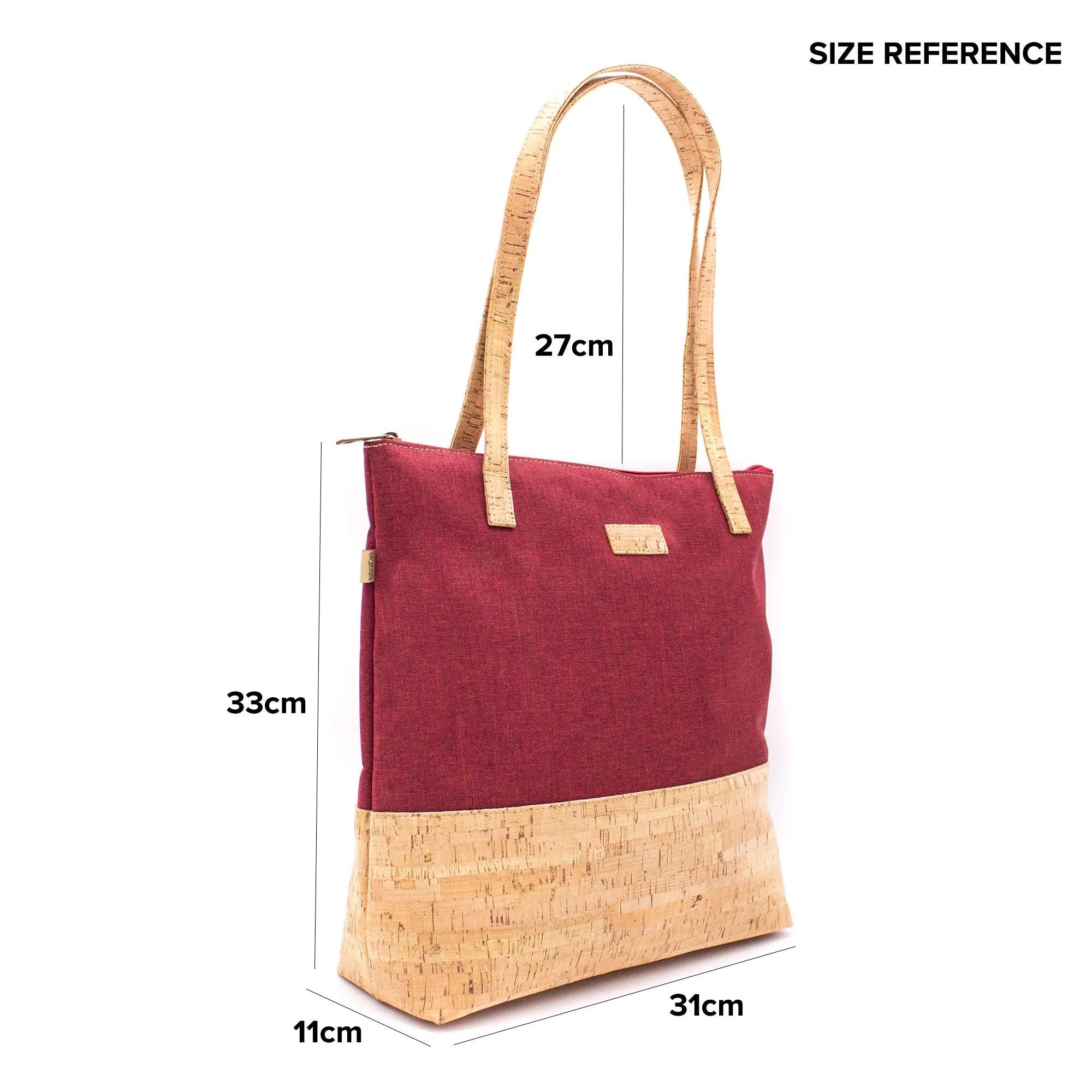 Cork with gray fabric women's Tote bag BAG-2057-D