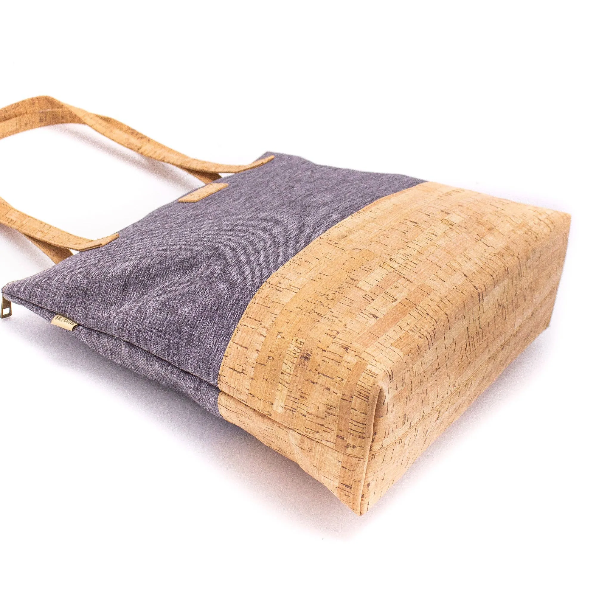 Cork with gray fabric women's Tote bag BAG-2057-D