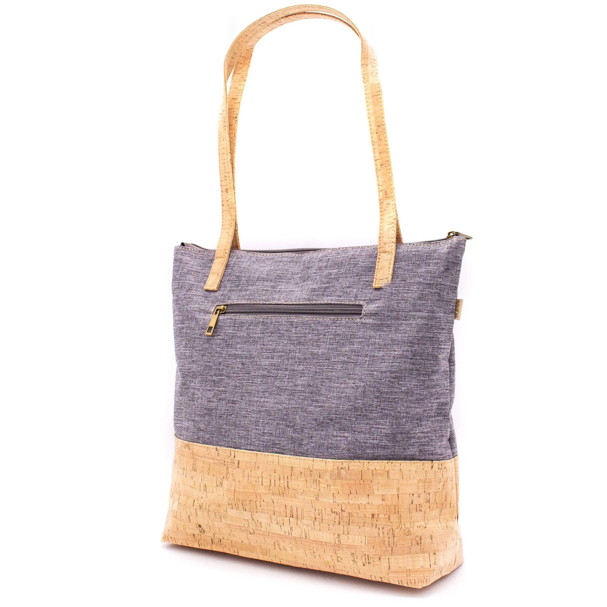 Cork with gray fabric women's Tote bag BAG-2057-D