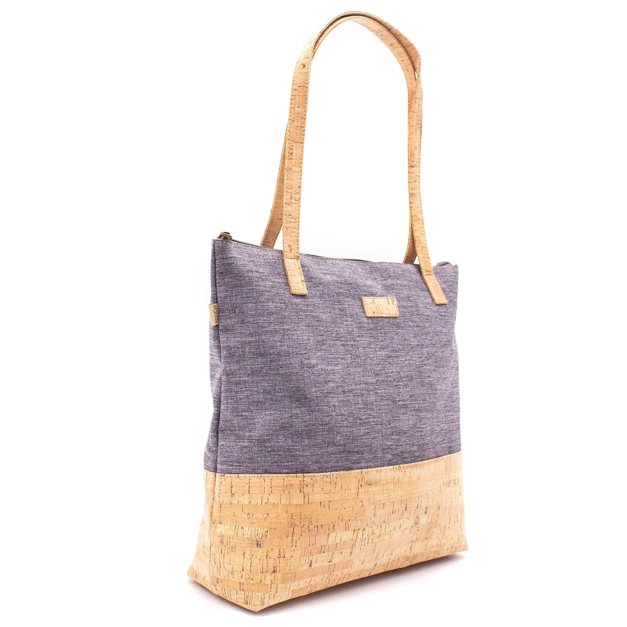 Cork with gray fabric women's Tote bag BAG-2057-D