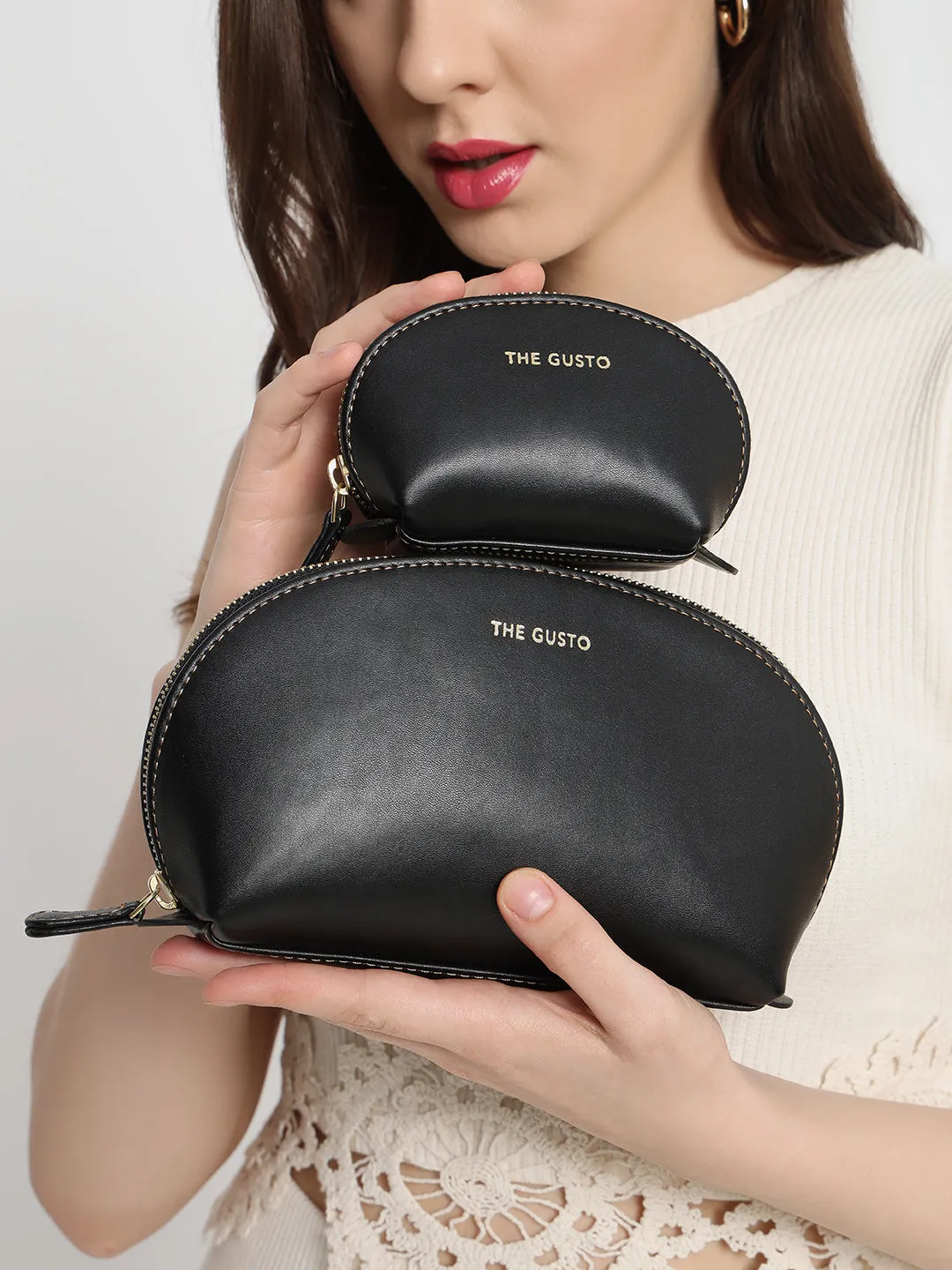 Elora Satchel Sling - Black   Pouch Combo