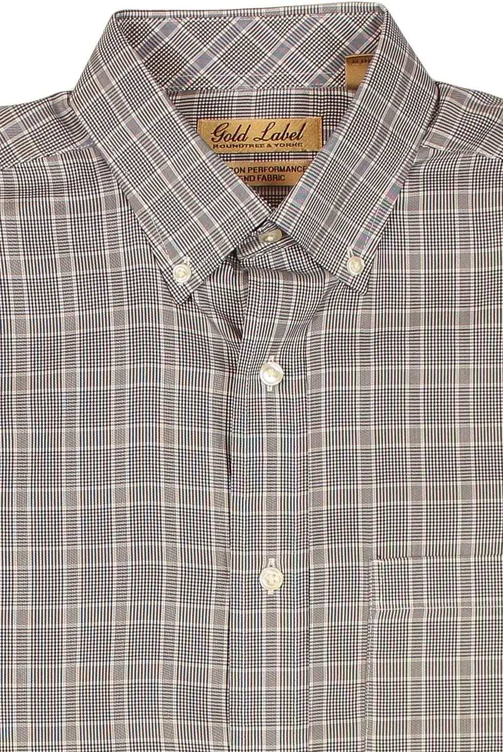 Gold Label Men's Short Sleeve Pocket Shirt Performance Blend Fabric, Non-Iron Wrinkle-Resistant Regular and Big & Tall Sizes