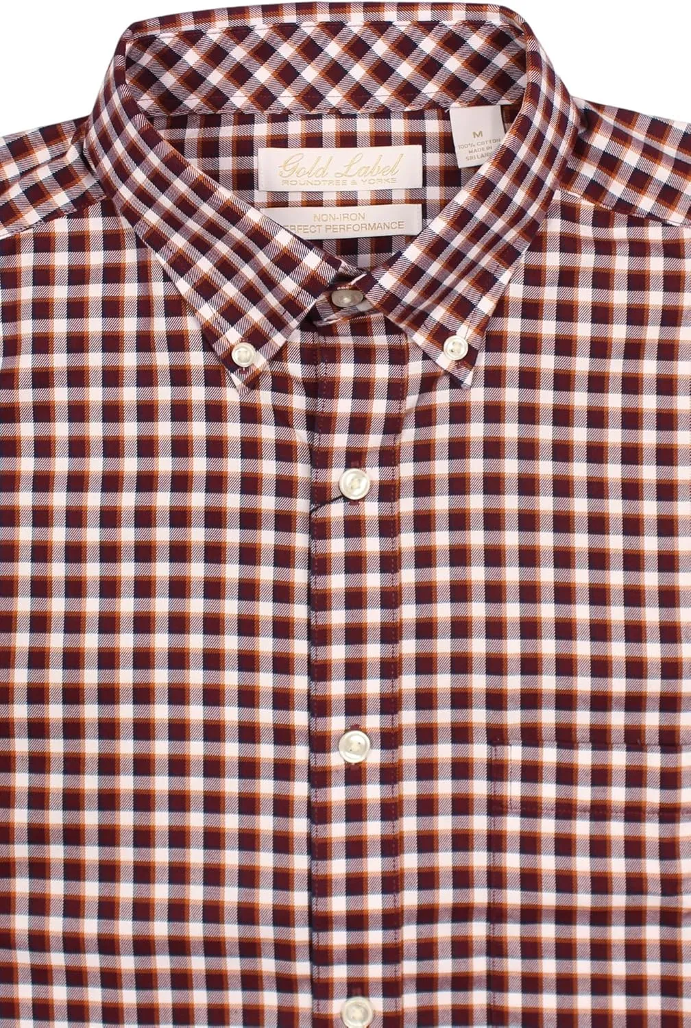 Gold Label Roundtree & Yorke Men's Non-Iron Long Sleeve Shirt 100% Cotton, Regular Sizes