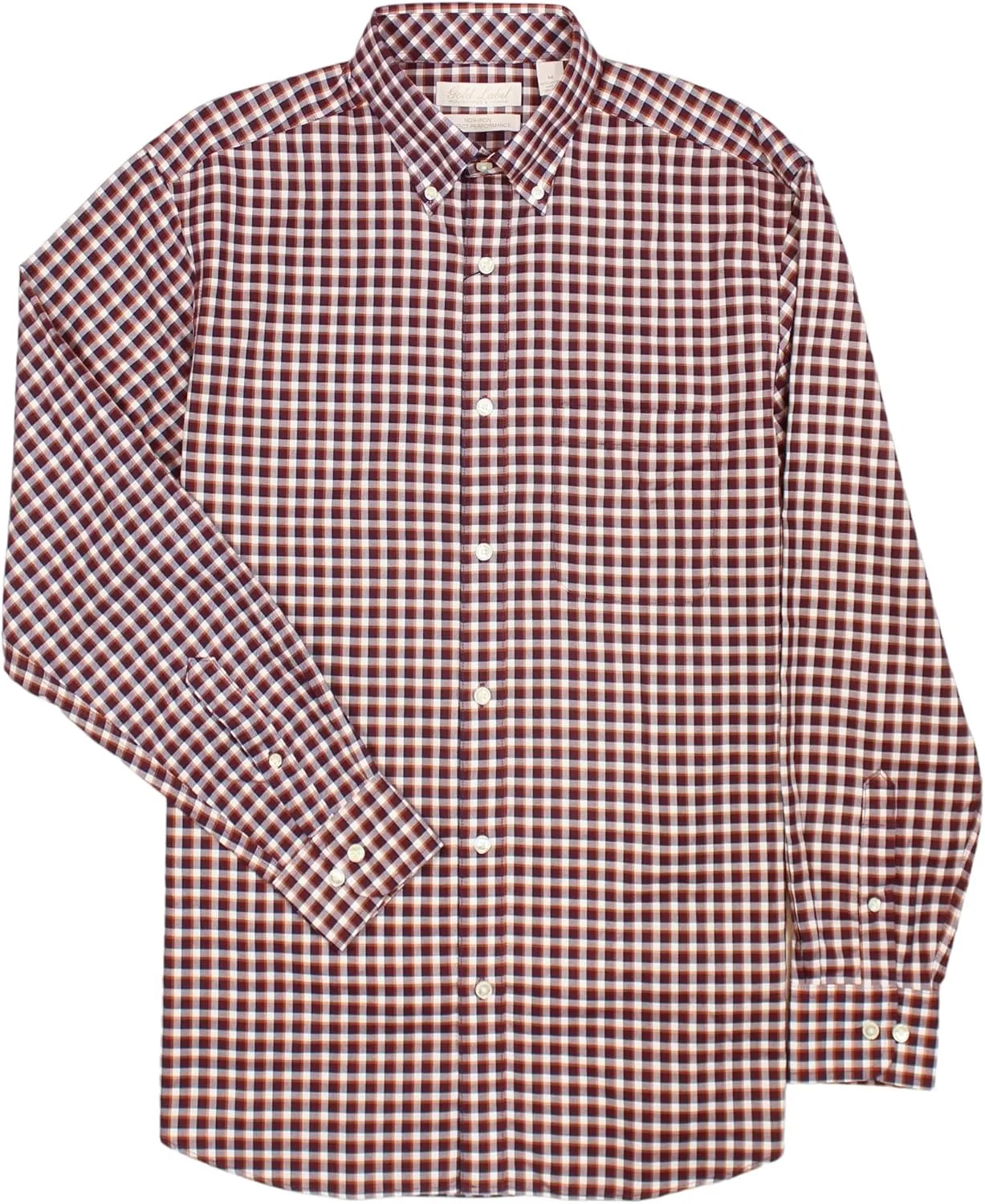 Gold Label Roundtree & Yorke Men's Non-Iron Long Sleeve Shirt 100% Cotton, Regular Sizes