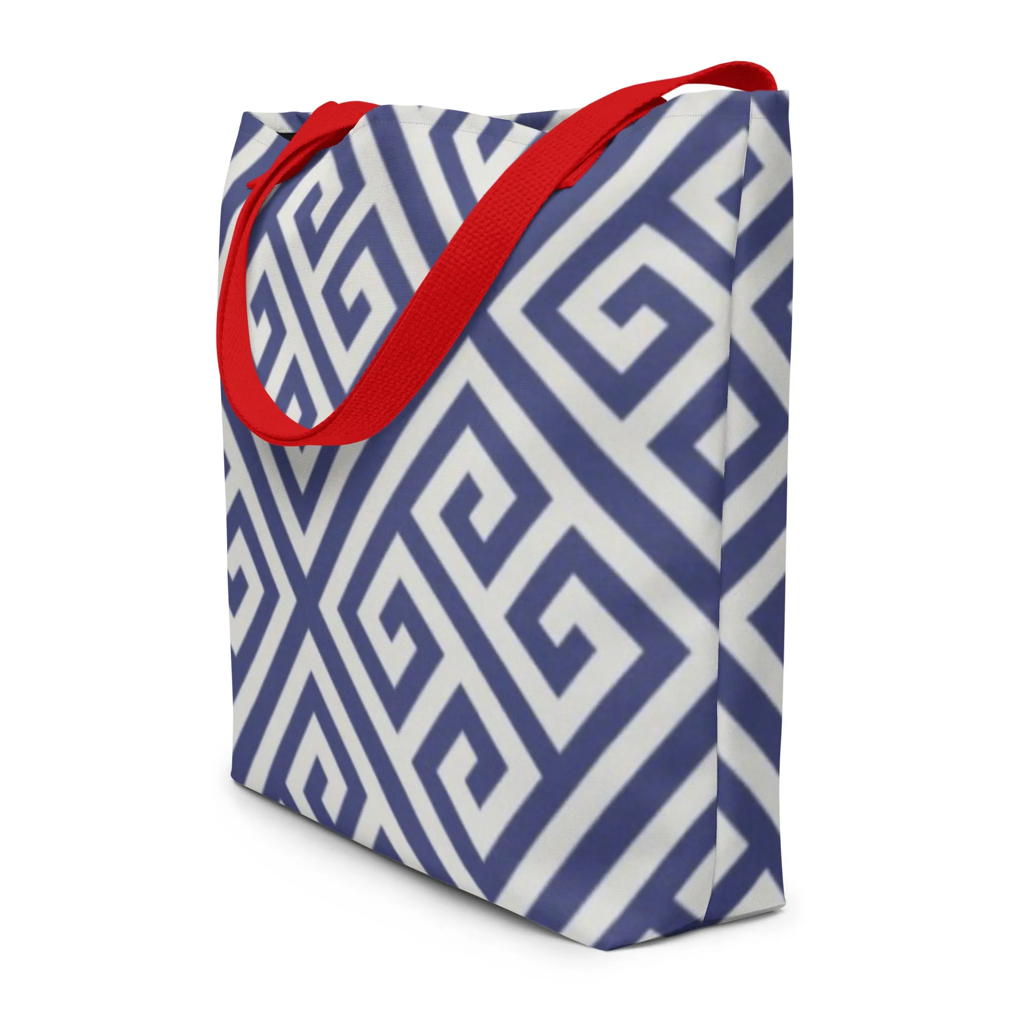 GREEK KEYS Large Tote Bag