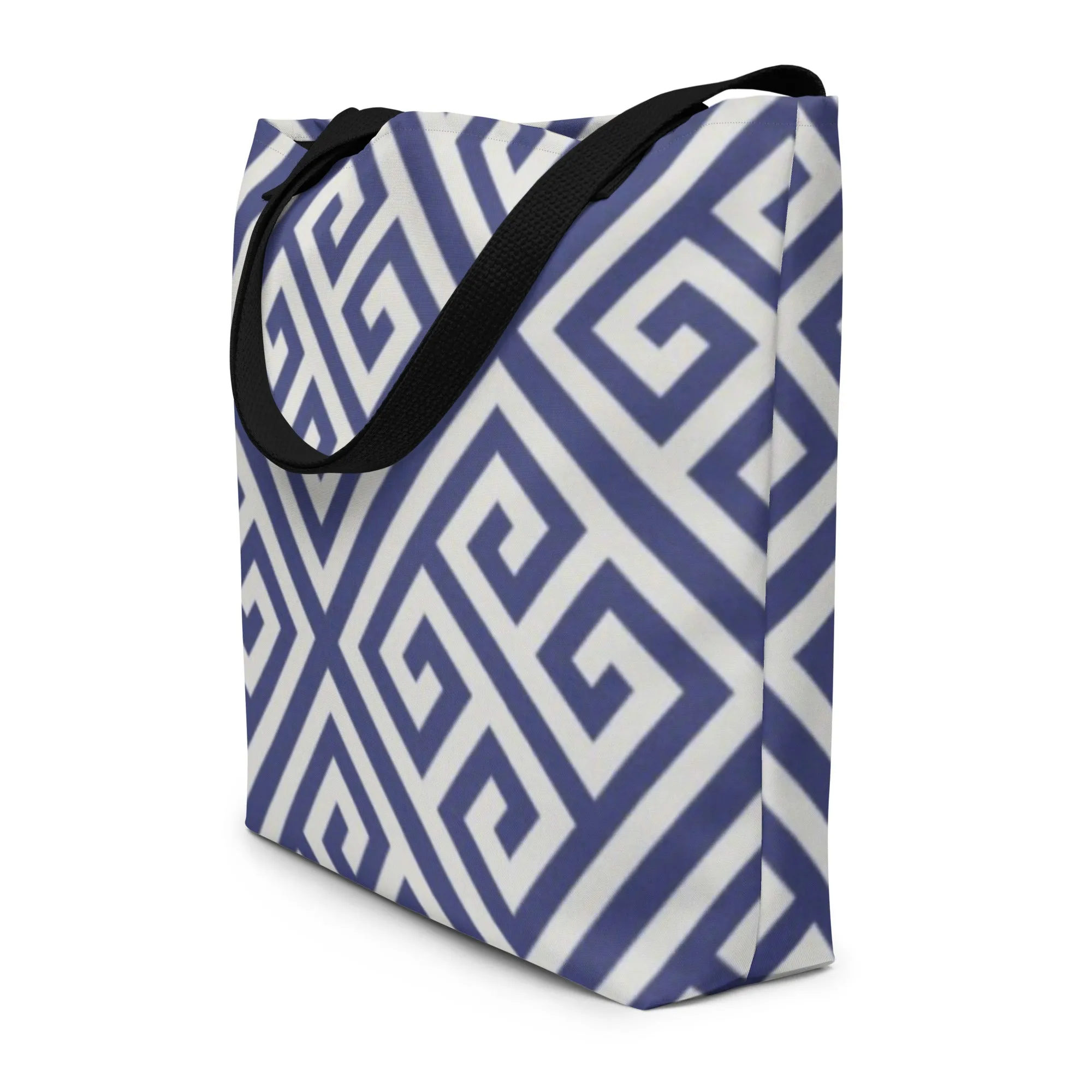 GREEK KEYS Large Tote Bag