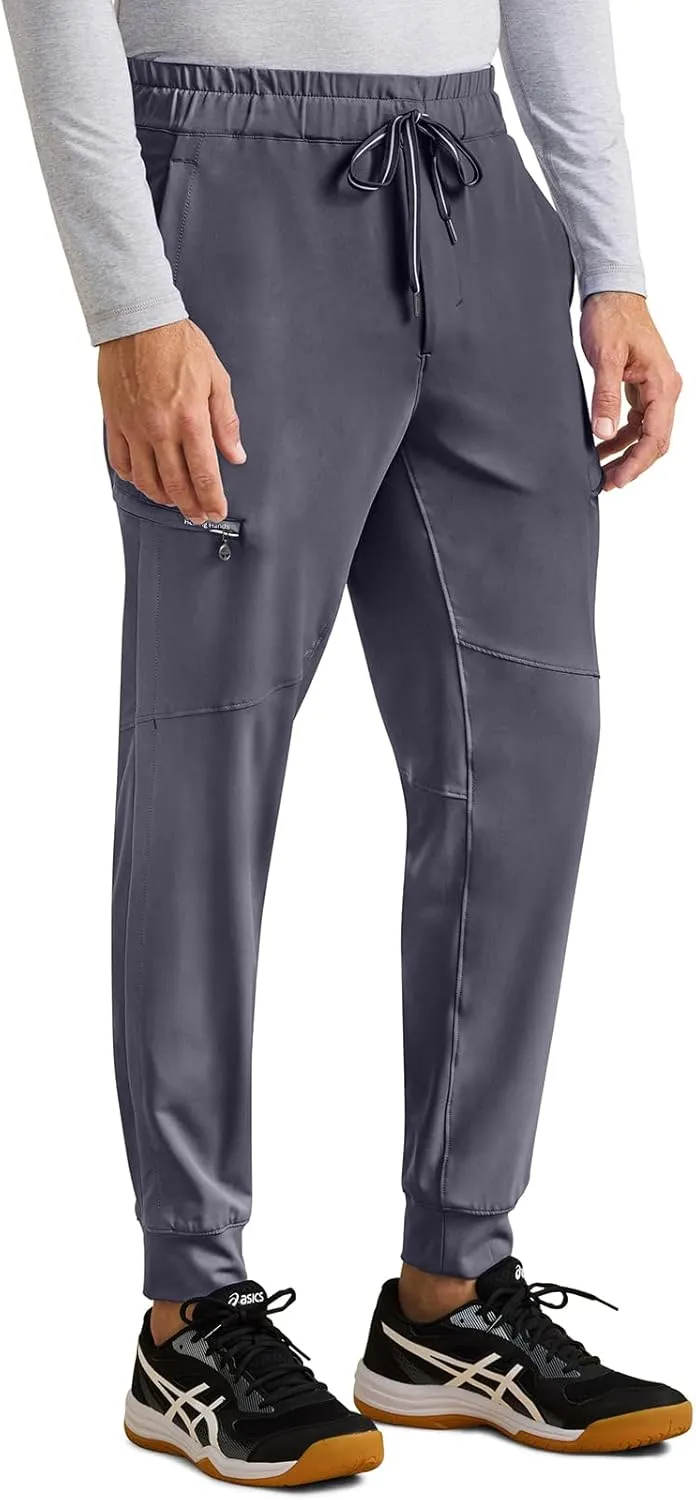 Healing Hands Men's Scrub Pant Nolen Jogger with 6 Pocket, Moisture Wicking, 360° Stretch & Recycled Fibers 9172