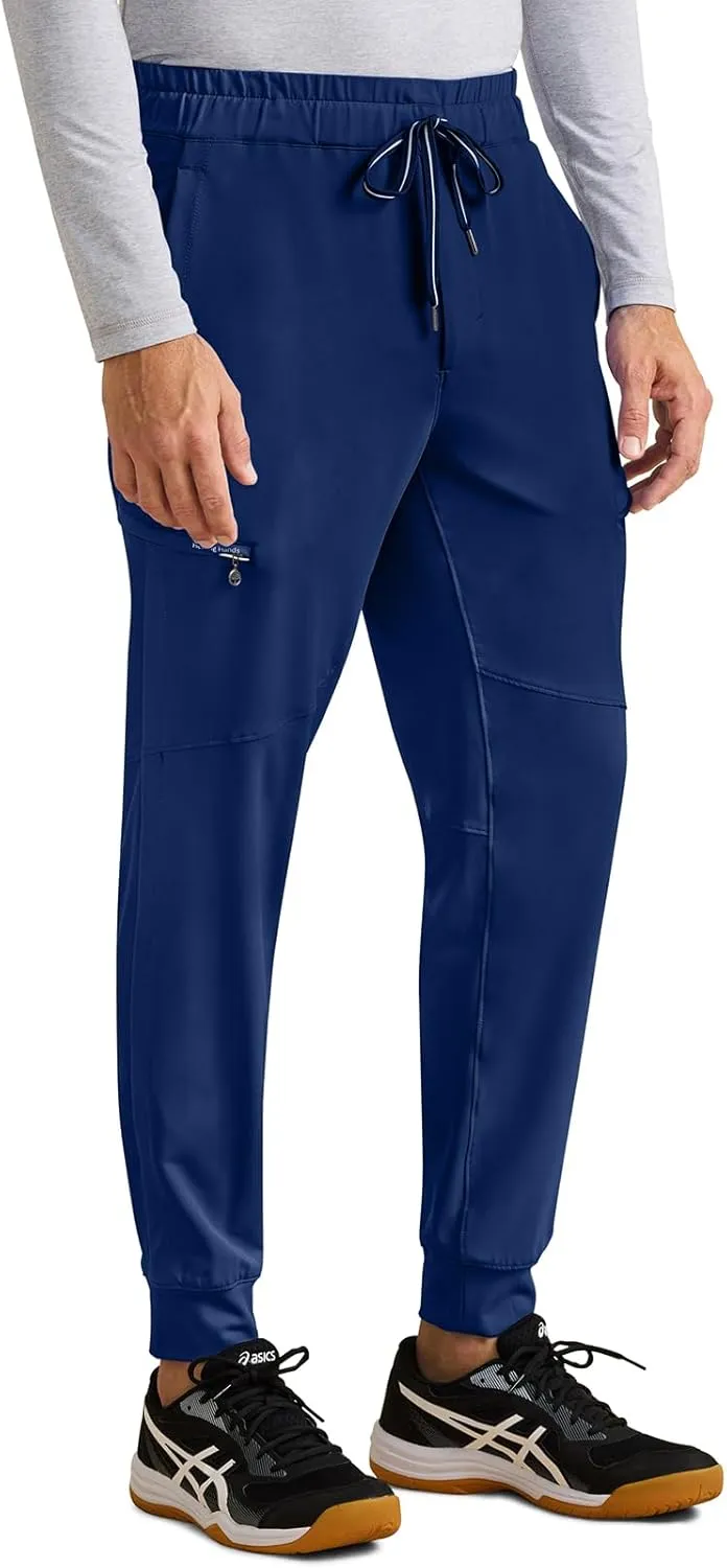Healing Hands Men's Scrub Pant Nolen Jogger with 6 Pocket, Moisture Wicking, 360° Stretch & Recycled Fibers 9172