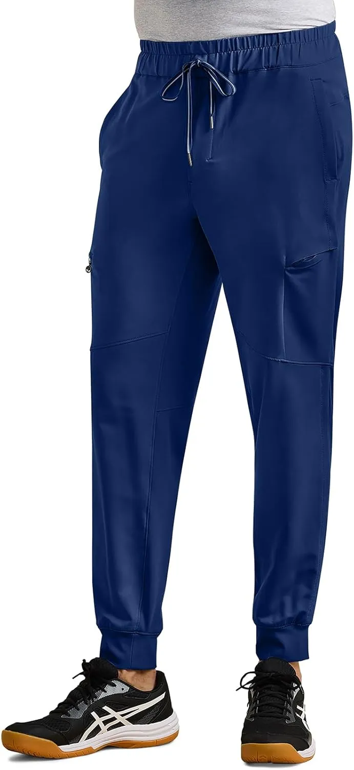 Healing Hands Men's Scrub Pant Nolen Jogger with 6 Pocket, Moisture Wicking, 360° Stretch & Recycled Fibers 9172
