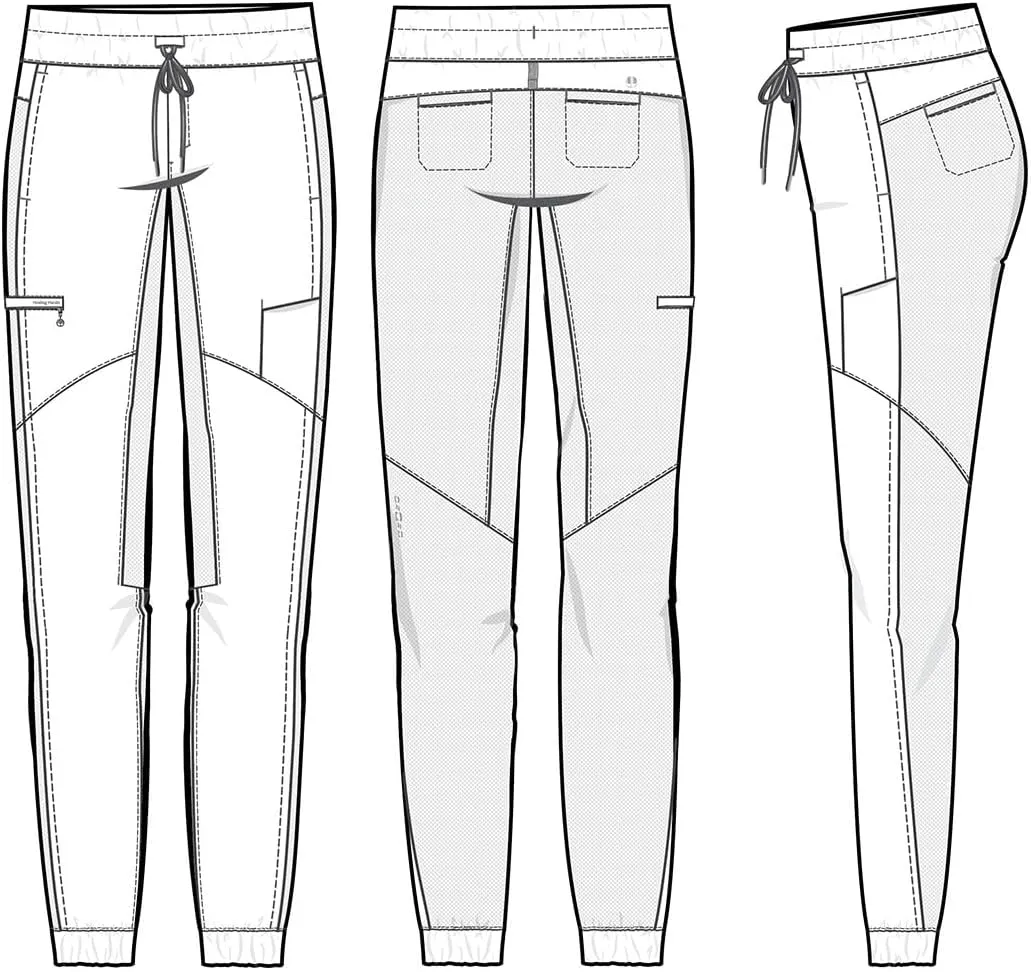 Healing Hands Men's Scrub Pant Nolen Jogger with 6 Pocket, Moisture Wicking, 360° Stretch & Recycled Fibers 9172