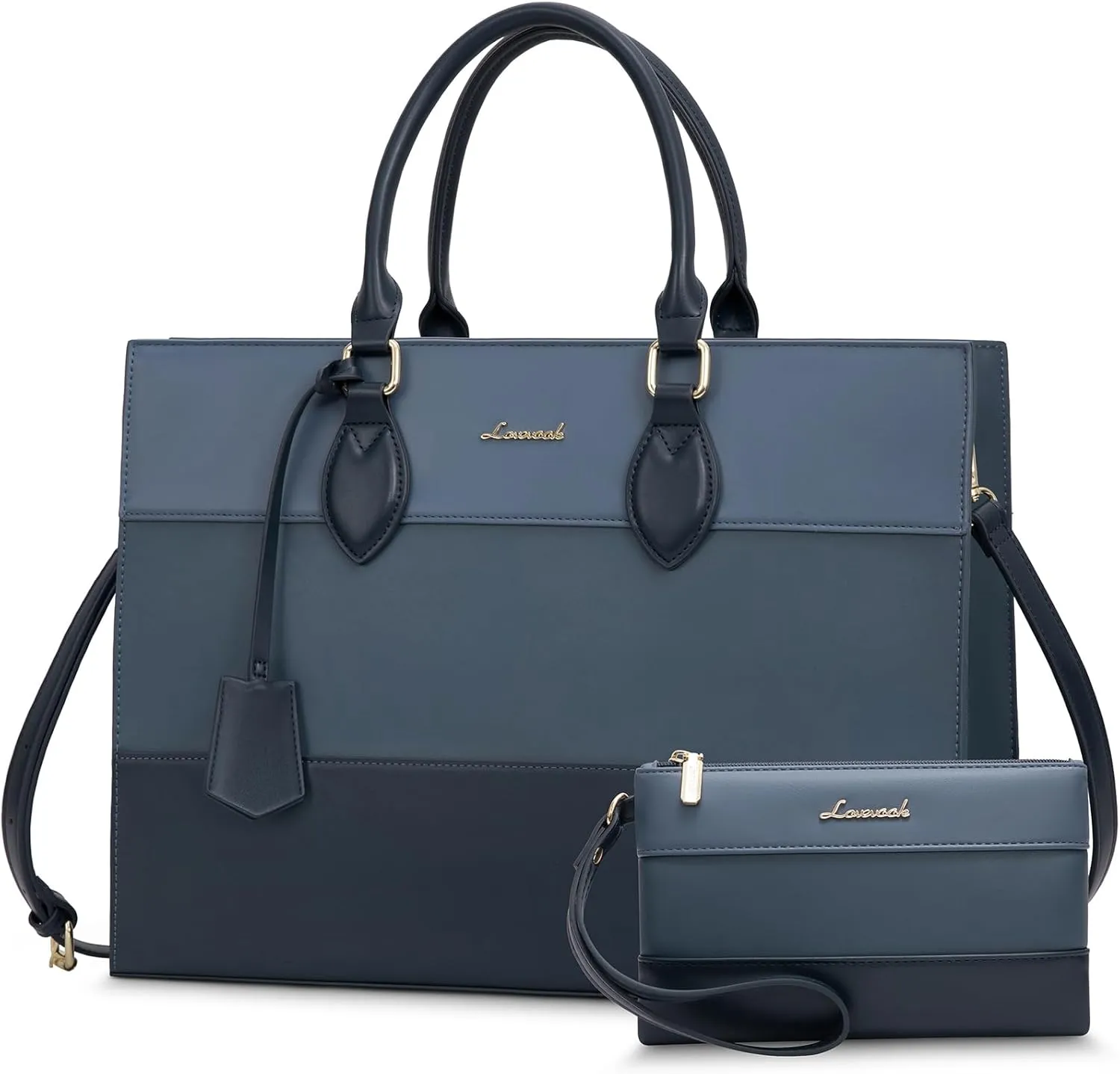 LOVEVOOK Laptop Tote Bag for Women, Work Totes Business Office Computer Briefcase with Clutch Purse