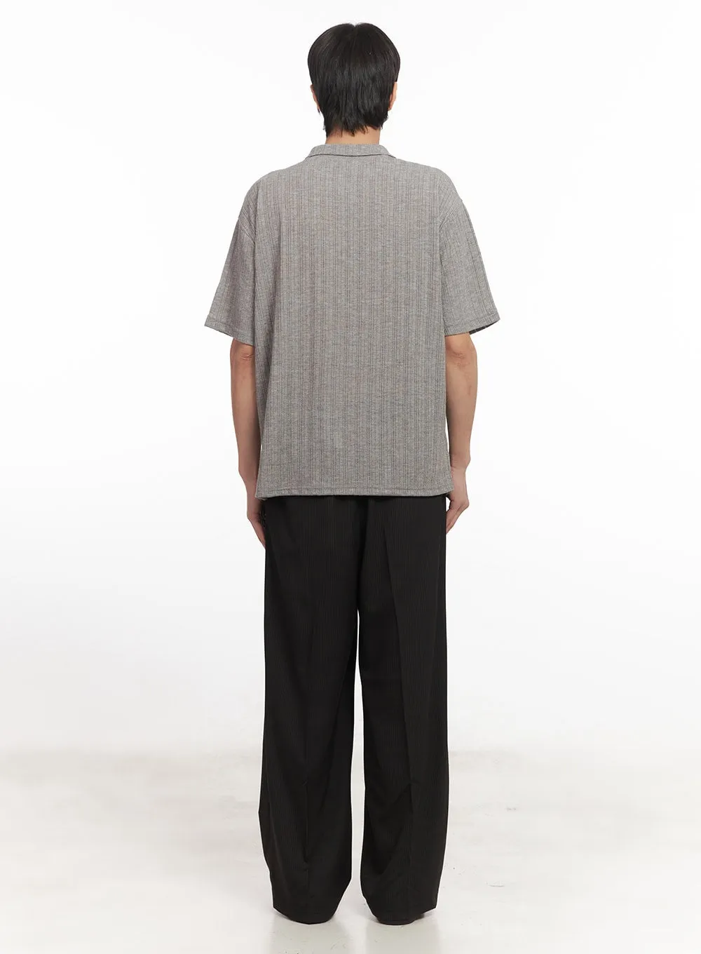Men's Striped Pintuck Tailored Pants IA510
