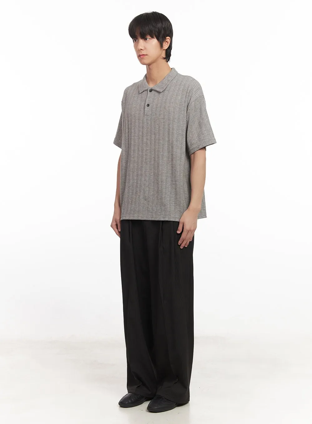 Men's Striped Pintuck Tailored Pants IA510