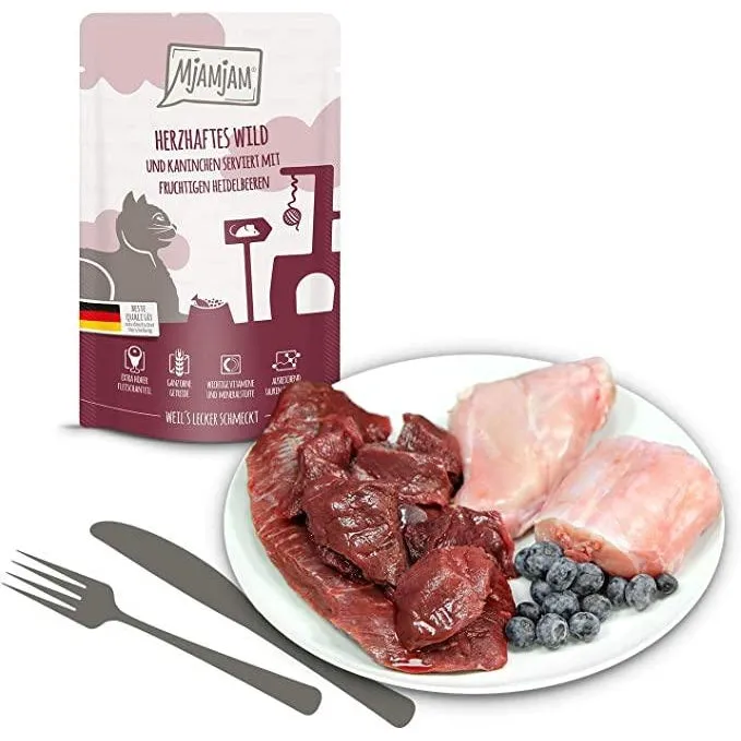 MjAMjAM Hearty Venison & Rabbit with Fruity Blueberries Pouches