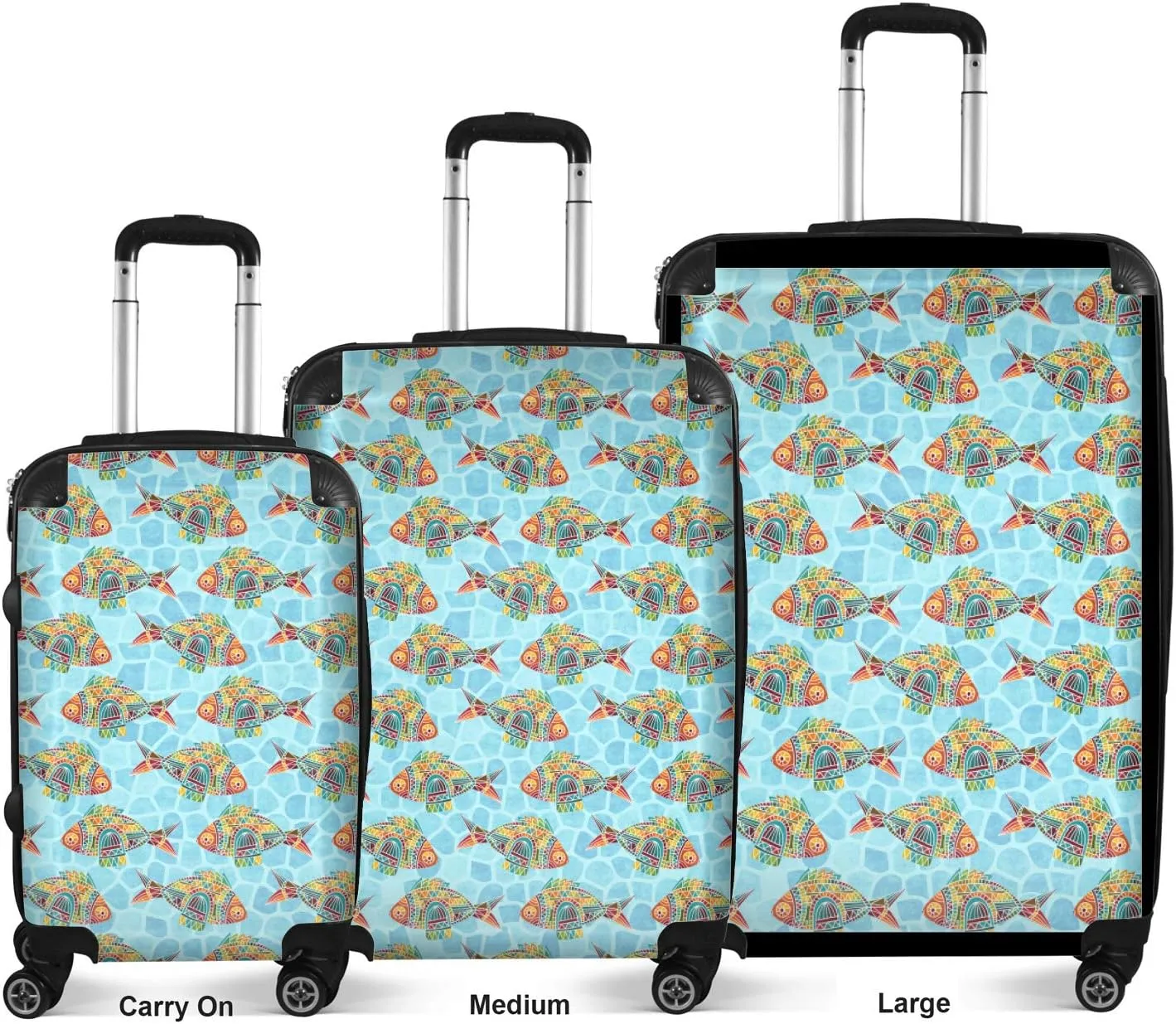 Mosaic Fish Suitcase - 20" Carry On