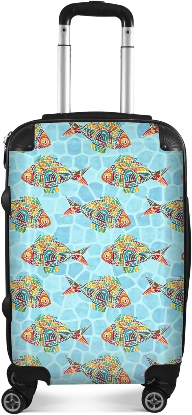 Mosaic Fish Suitcase - 20" Carry On