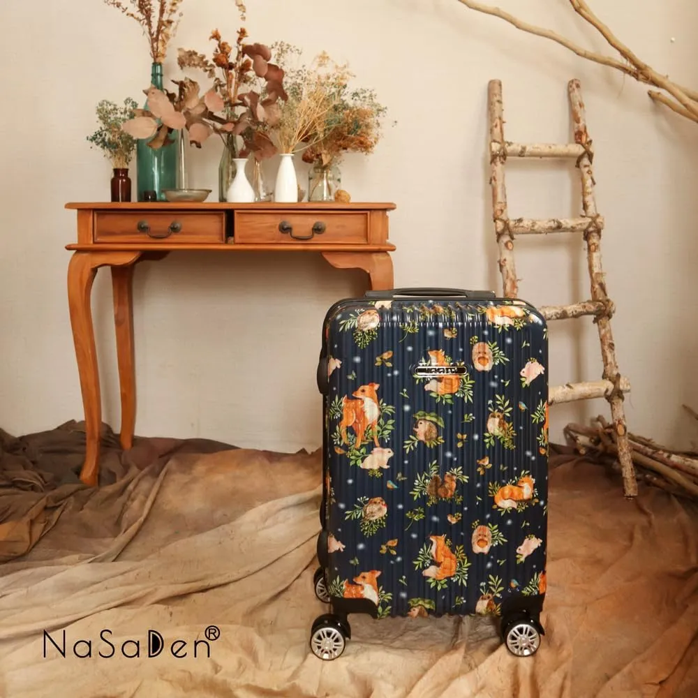 NaSaDen TSA Lock ABS PC Luggage with Spinner Wheels Checked Luggage German Design, Hope, 22, Flora Printed Beautiful Luggages, Super Light Weight and Recommended By 500  Kol.