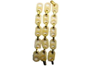 Off White Golden Mask Chains