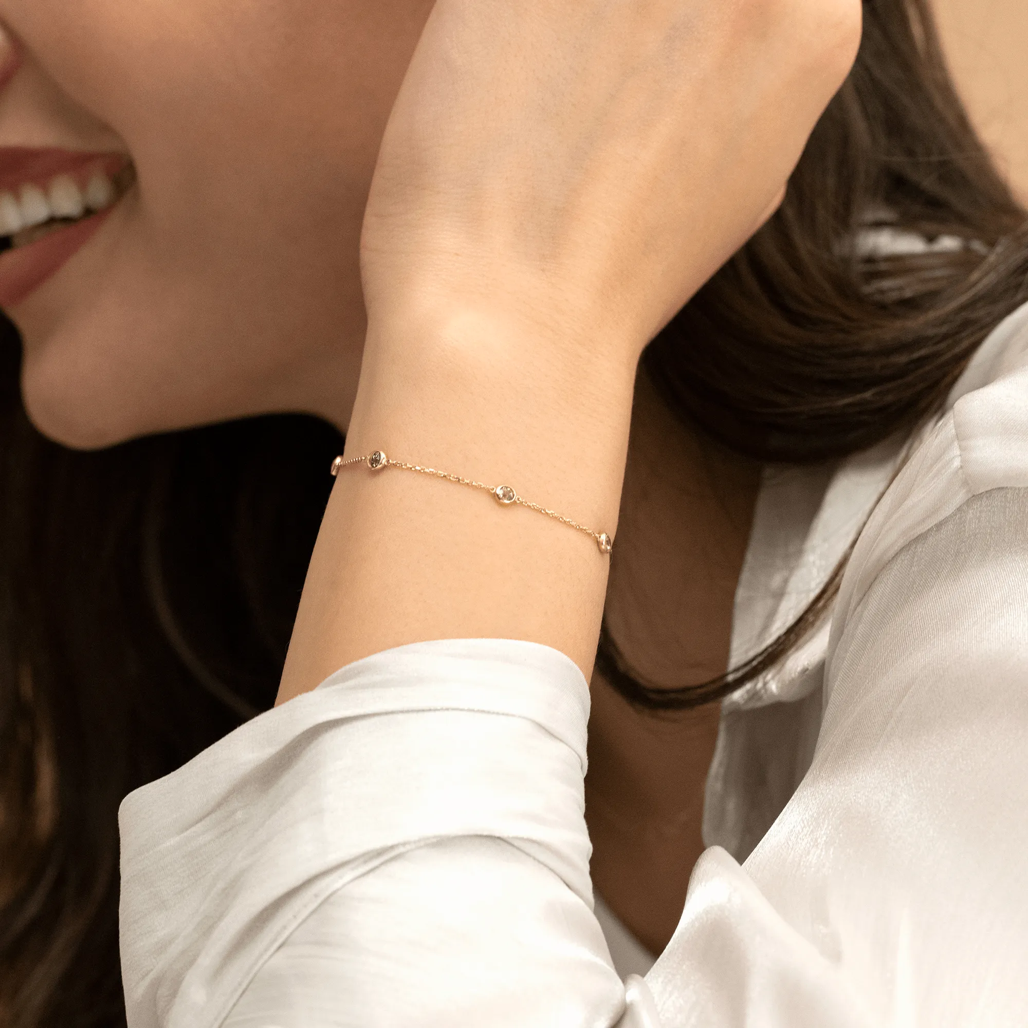 Peridot Station Bracelet, Tanya