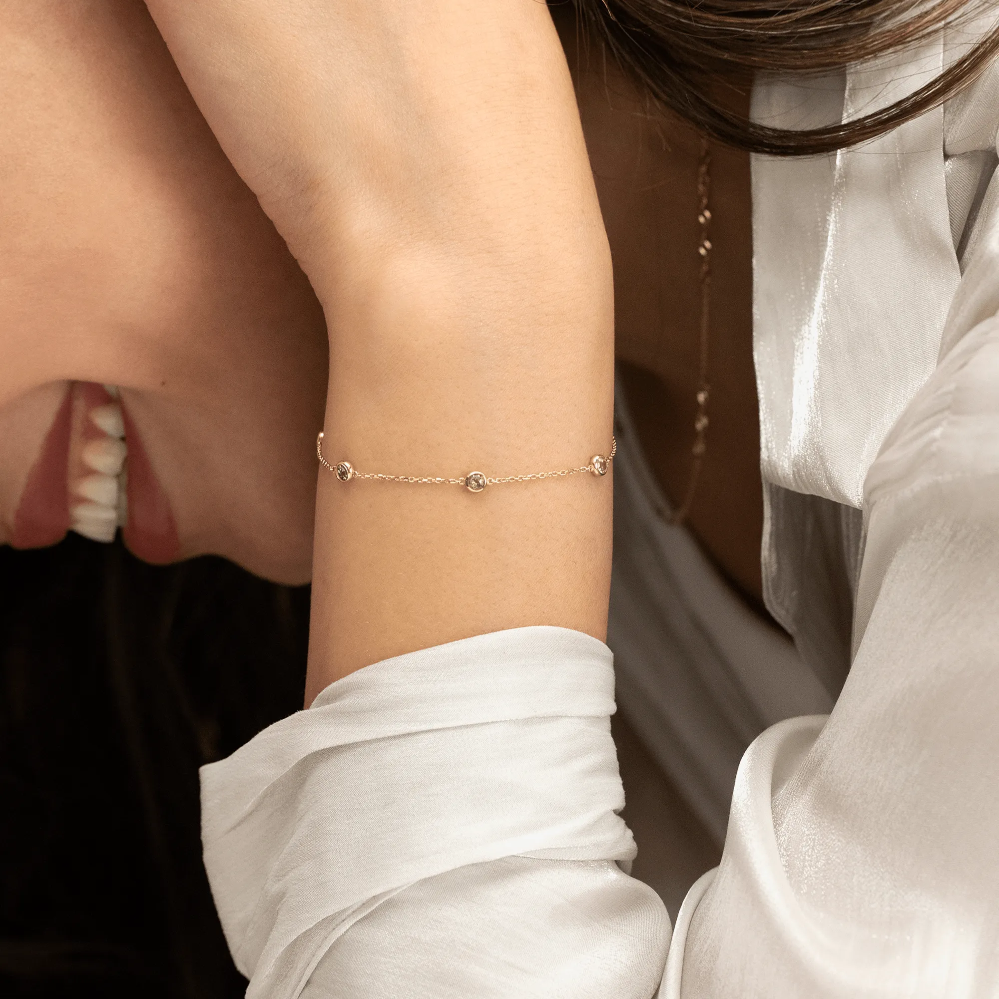 Peridot Station Bracelet, Tanya