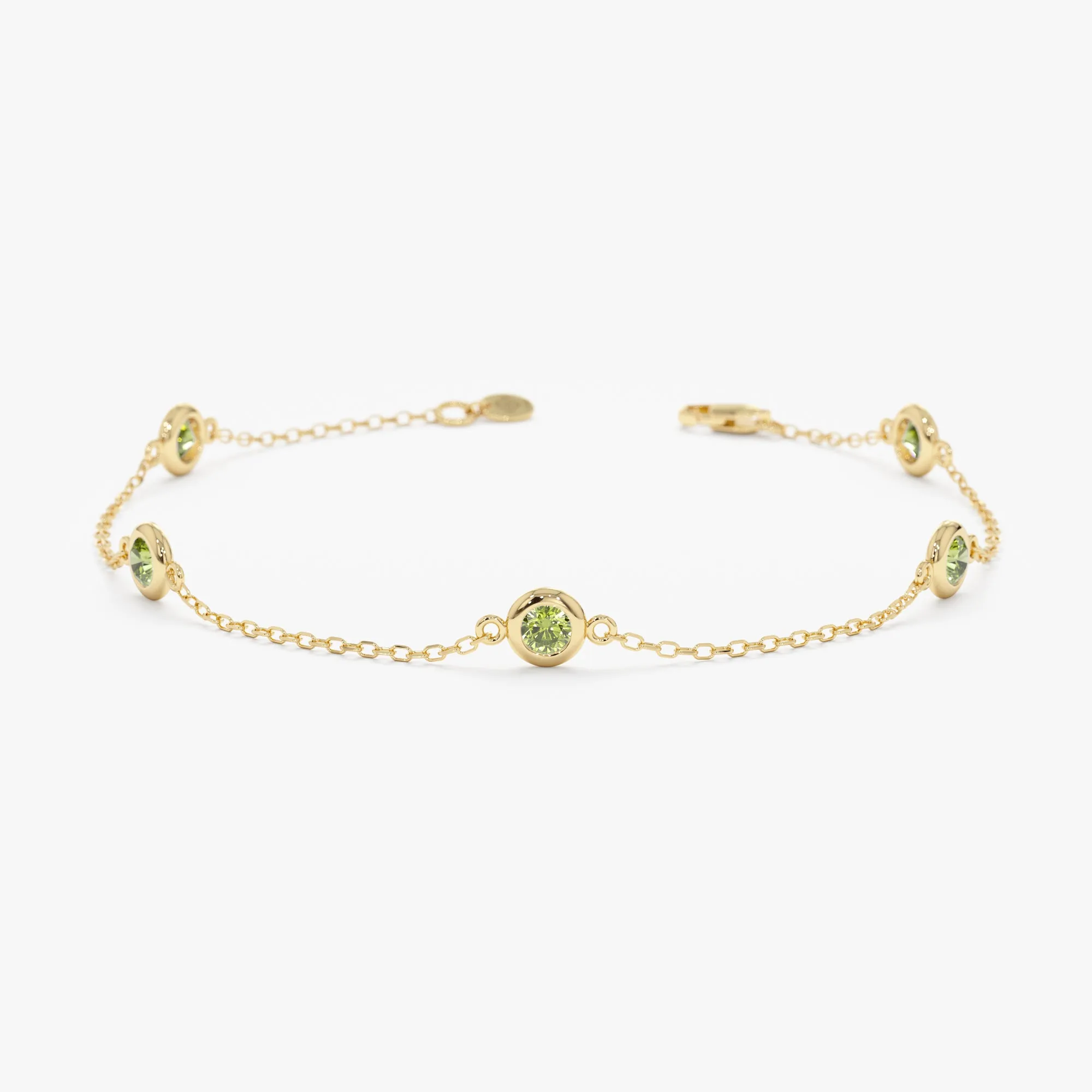 Peridot Station Bracelet, Tanya