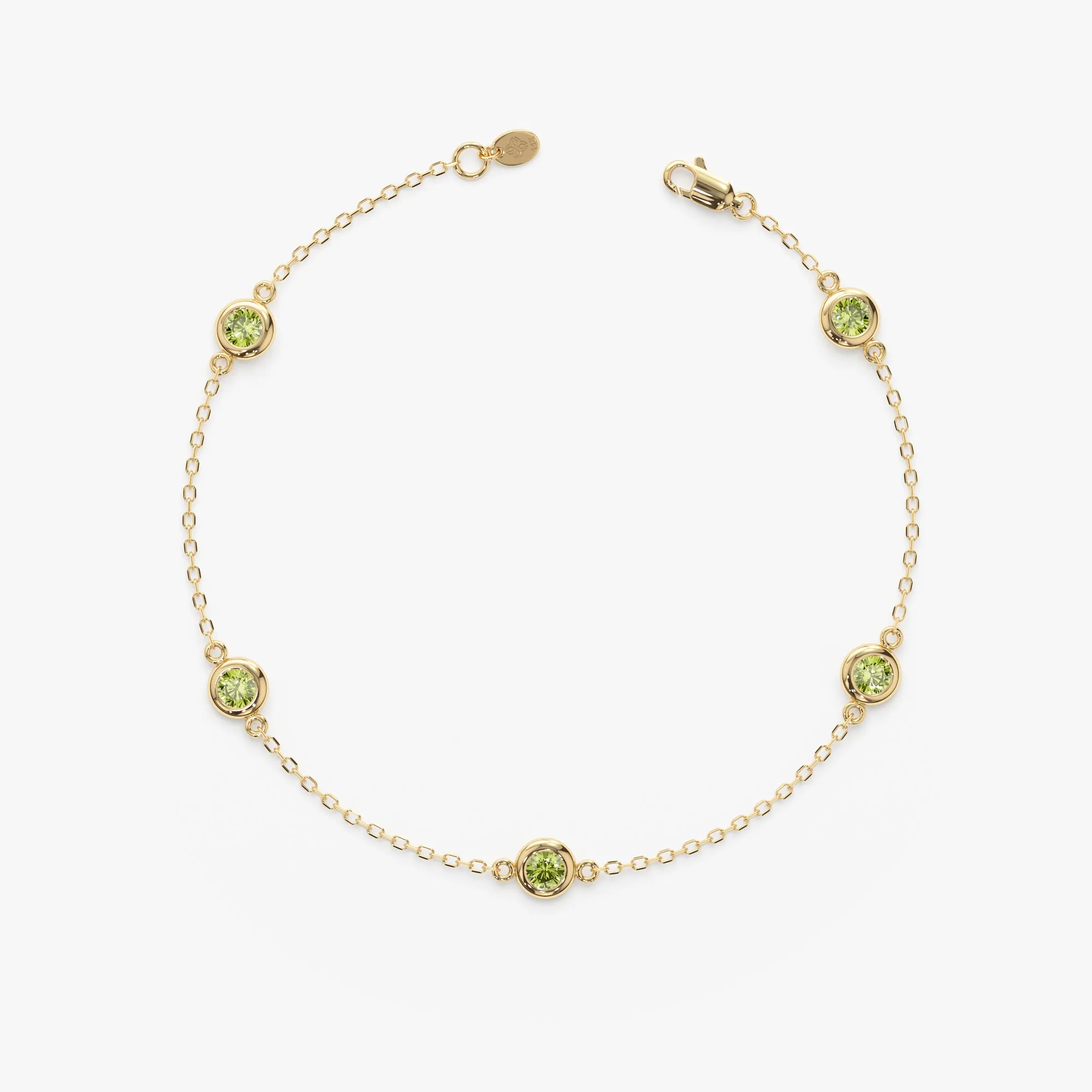 Peridot Station Bracelet, Tanya