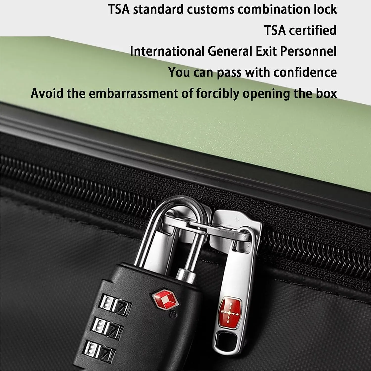 Portable Suitcase Expandable Luggage Foldable Suitcases With Universal Wheels Carry On Luggage Adjustable Suitcasetsa Customs Combination Lock Smooth to use (Green 24 in)