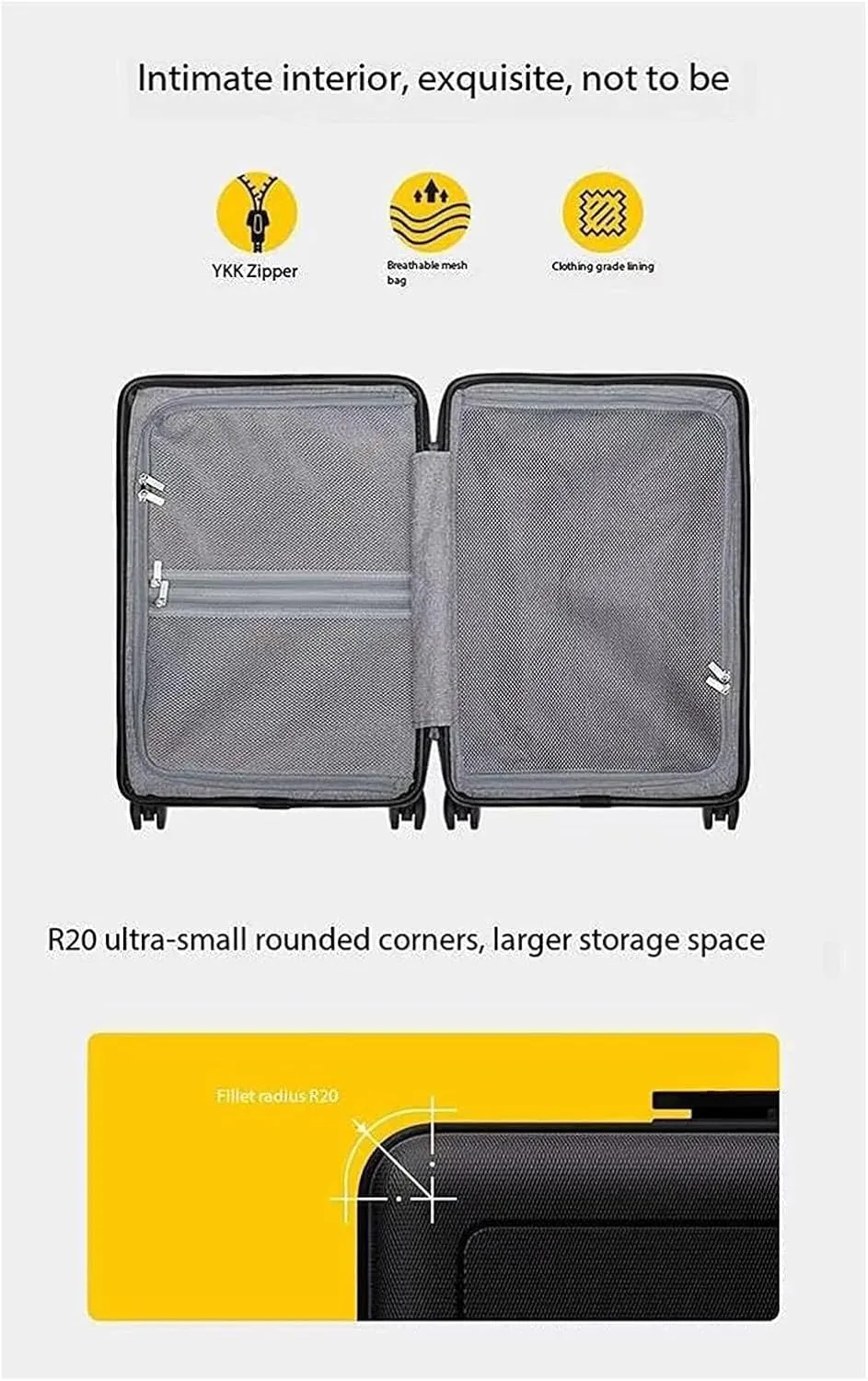 Portable Suitcase Expandable Suitcases Portable Luggage Multifunctional Divider Suitcases With Wheels Travel Business Carry On Luggage Smooth to use (D 24inch)