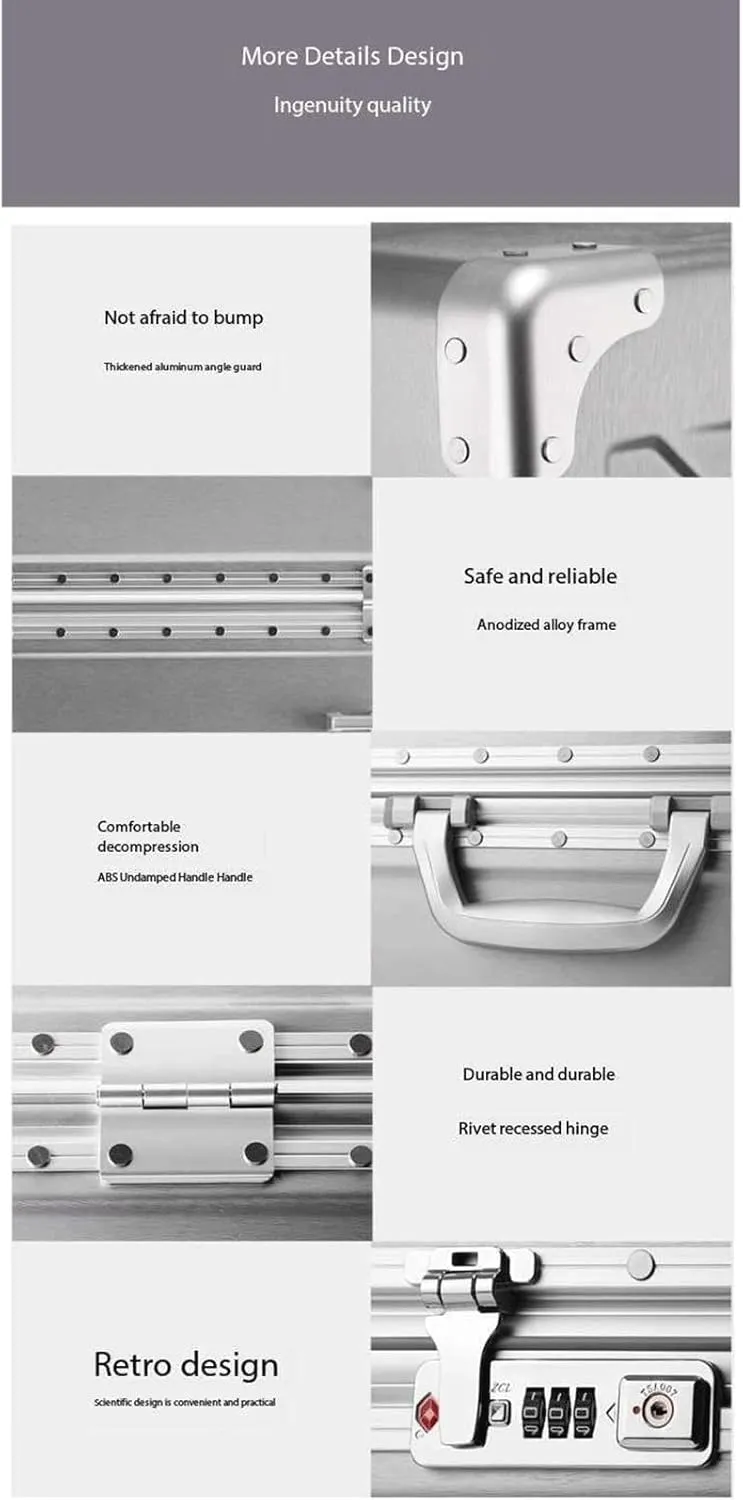 Portable Suitcase Suitcases with Wheels Lightweight Luggage Scratch-Resistant Large Capacity Carry On Luggage for Travel Suitcase (C 24 inches)