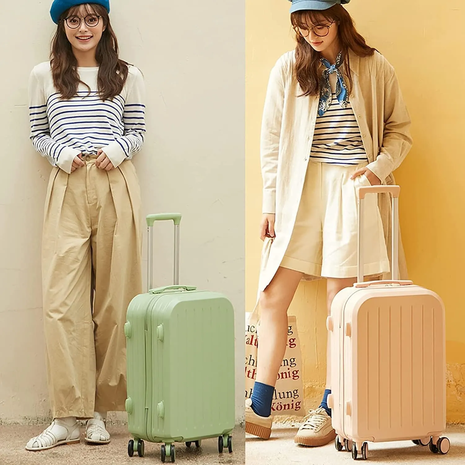 practical Luggage Suitcases With Wheels Portable Luggage Large Capacity Storage Hard Shell Suitcases Security Combination Lock Carry On Luggage easy to move