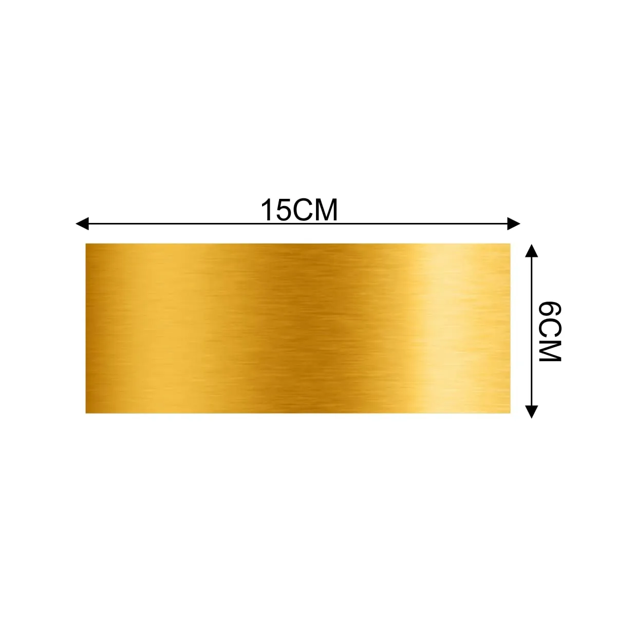 rawpockets Golden Rectangle Brick Shape 3D Acrylic Self Adhesive Mirror Sticker