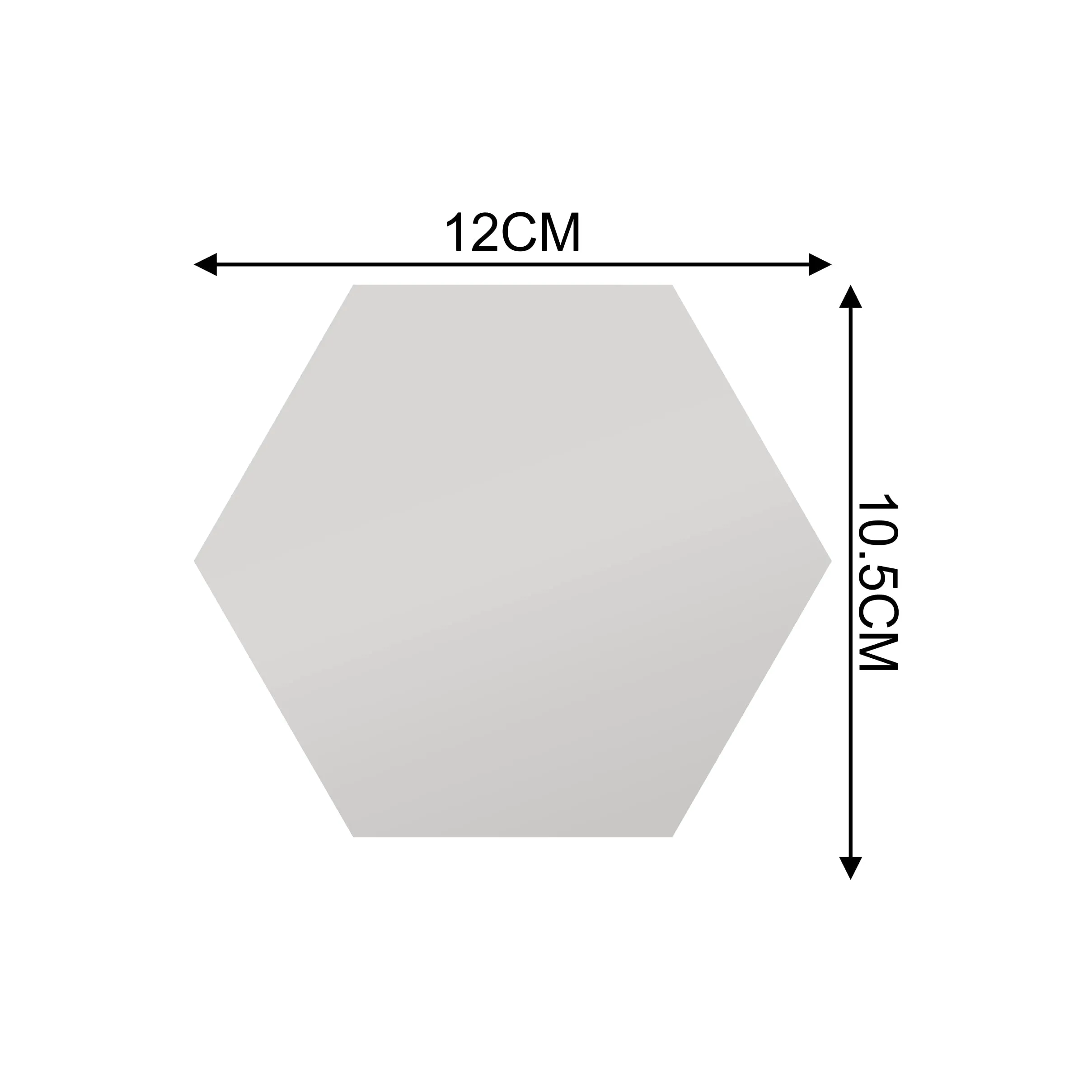 Rawpockets Hexagon Silver 3D Acrylic Self Adhersive Mirror Sticker Pack of 20