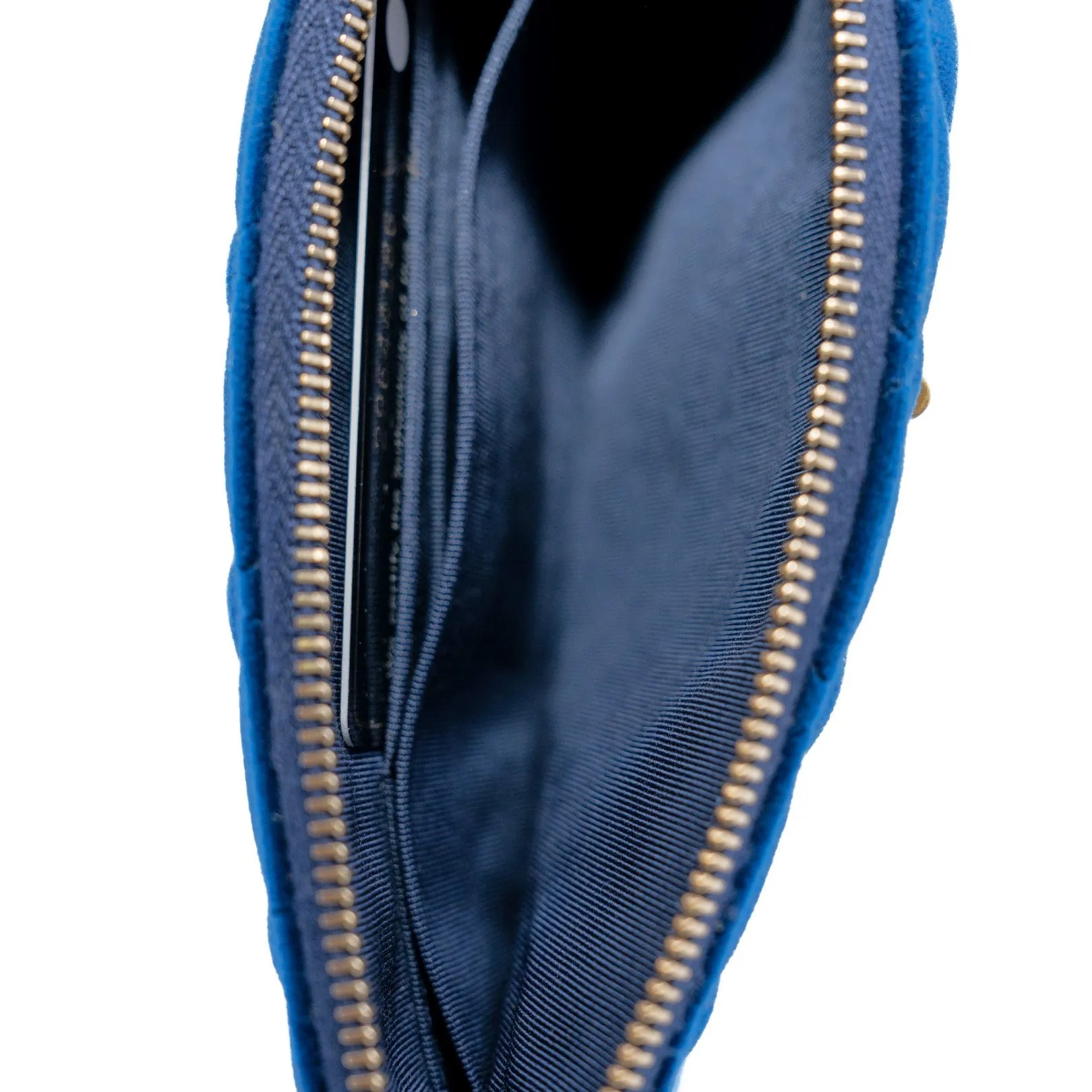 Reissue 2.55 Small O-Case Pouch Velvet Blue Ghw Seri 29