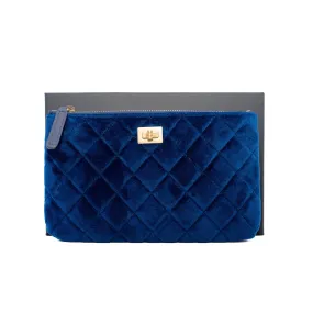 Reissue 2.55 Small O-Case Pouch Velvet Blue Ghw Seri 29