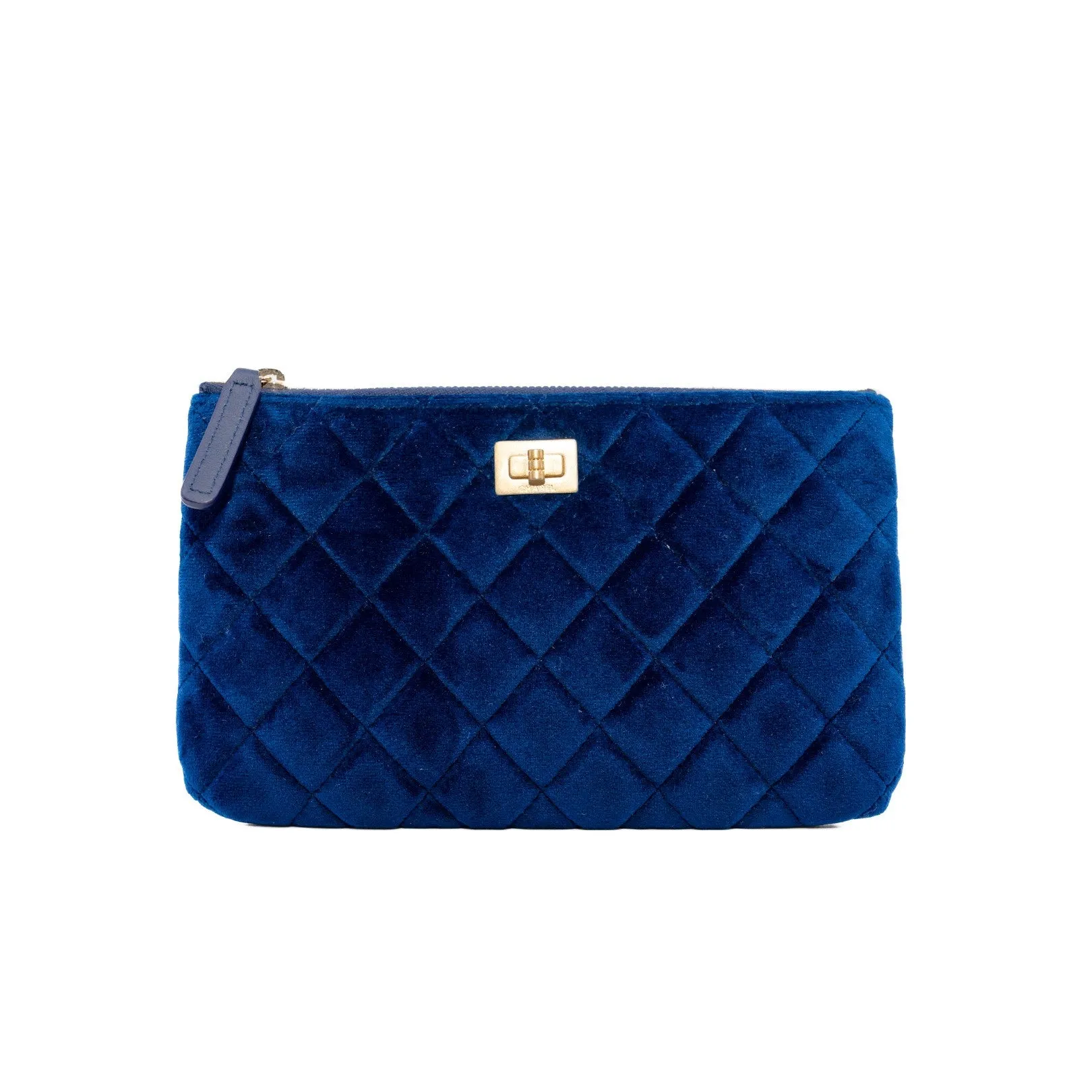 Reissue 2.55 Small O-Case Pouch Velvet Blue Ghw Seri 29