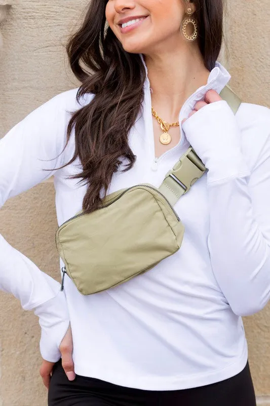 Sleek Urban Roam Nylon Belt Sling Bag
