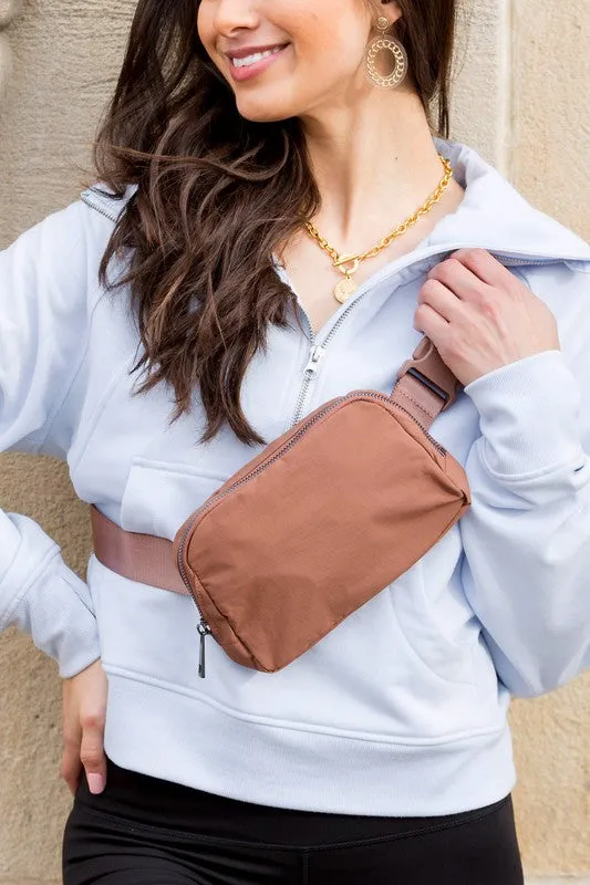 Sleek Urban Roam Nylon Belt Sling Bag