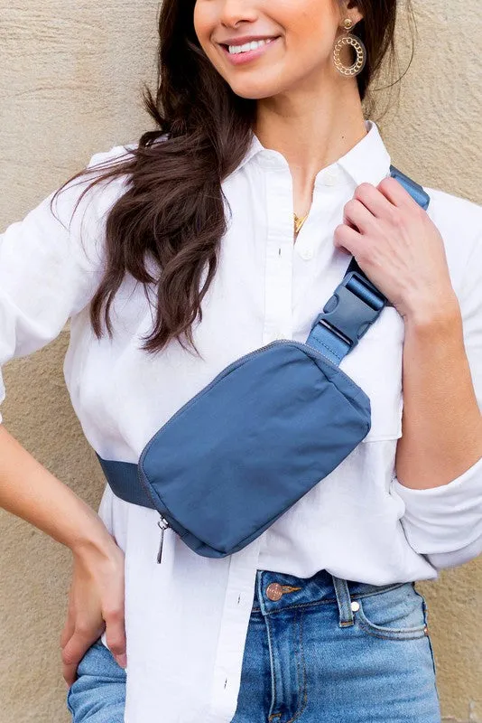 Sleek Urban Roam Nylon Belt Sling Bag