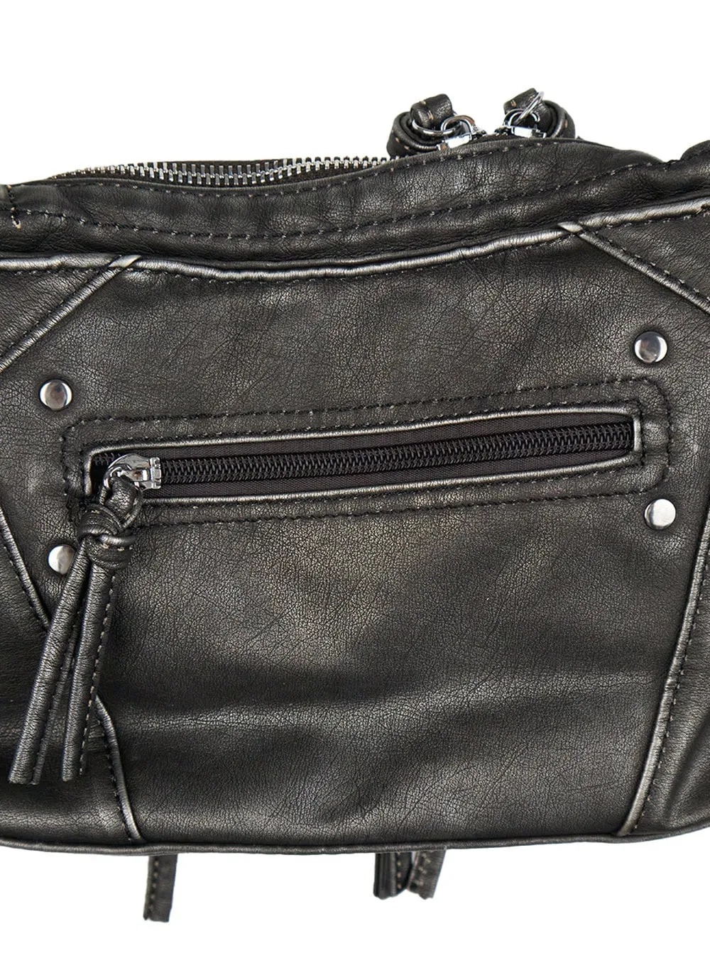 Stylish Buckled Faux Leather Bag CS406