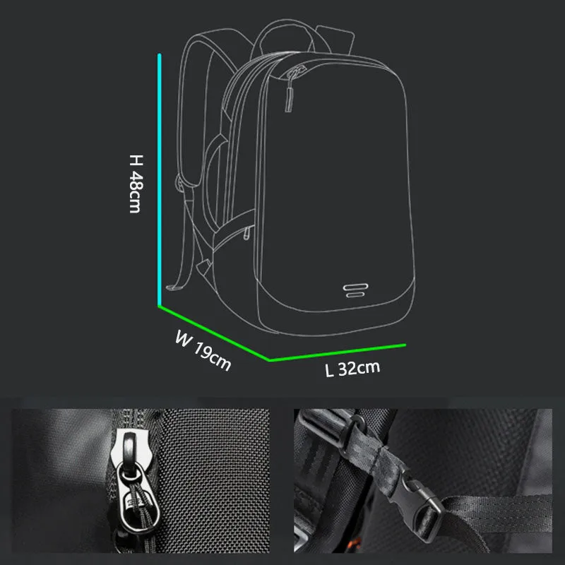 Stylish Waterproof Multi-Compartment Laptop Backpack