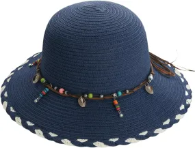 Women's Wide Brim Sun Hat Straw Beach Hat Summer Visor Cap for Outdoor
