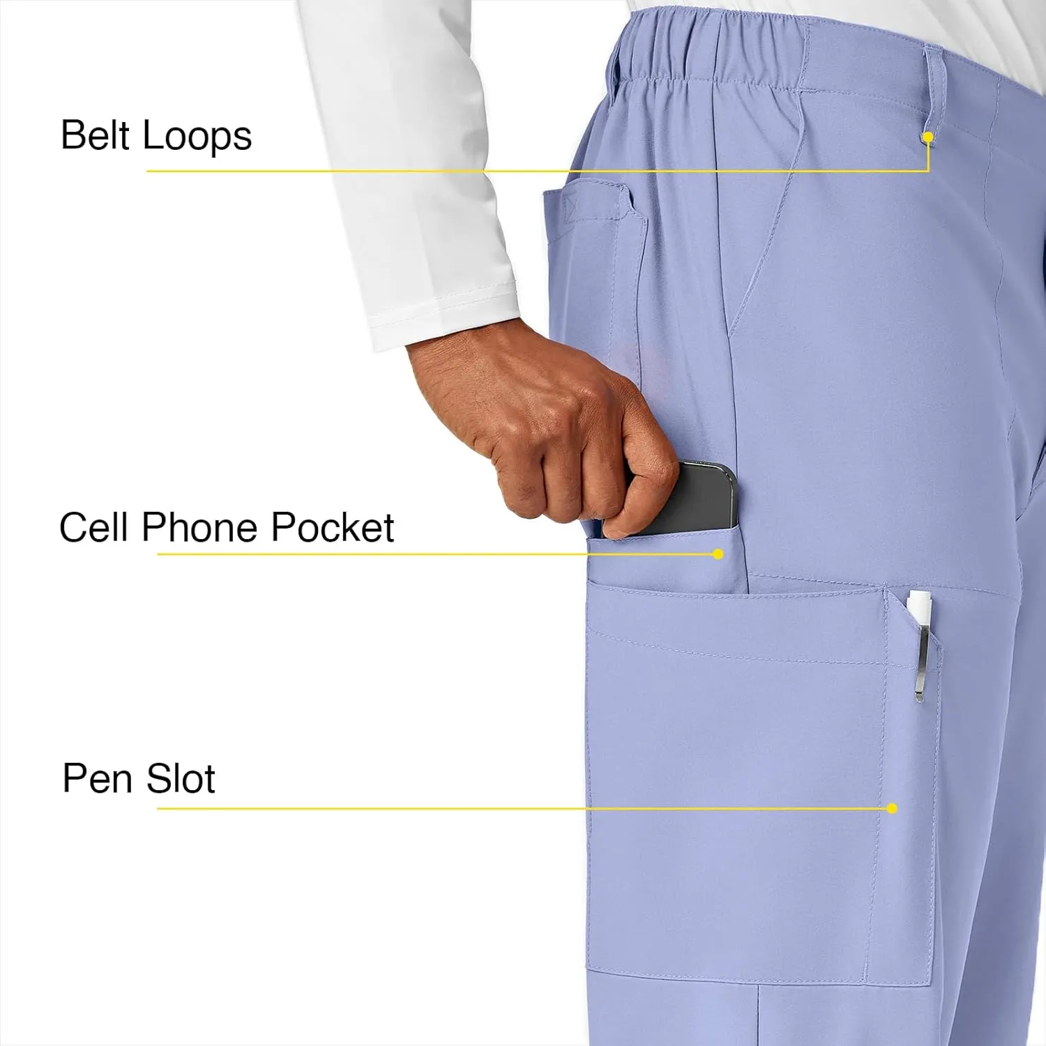 WonderWink Men's Cargo Pocket Pant