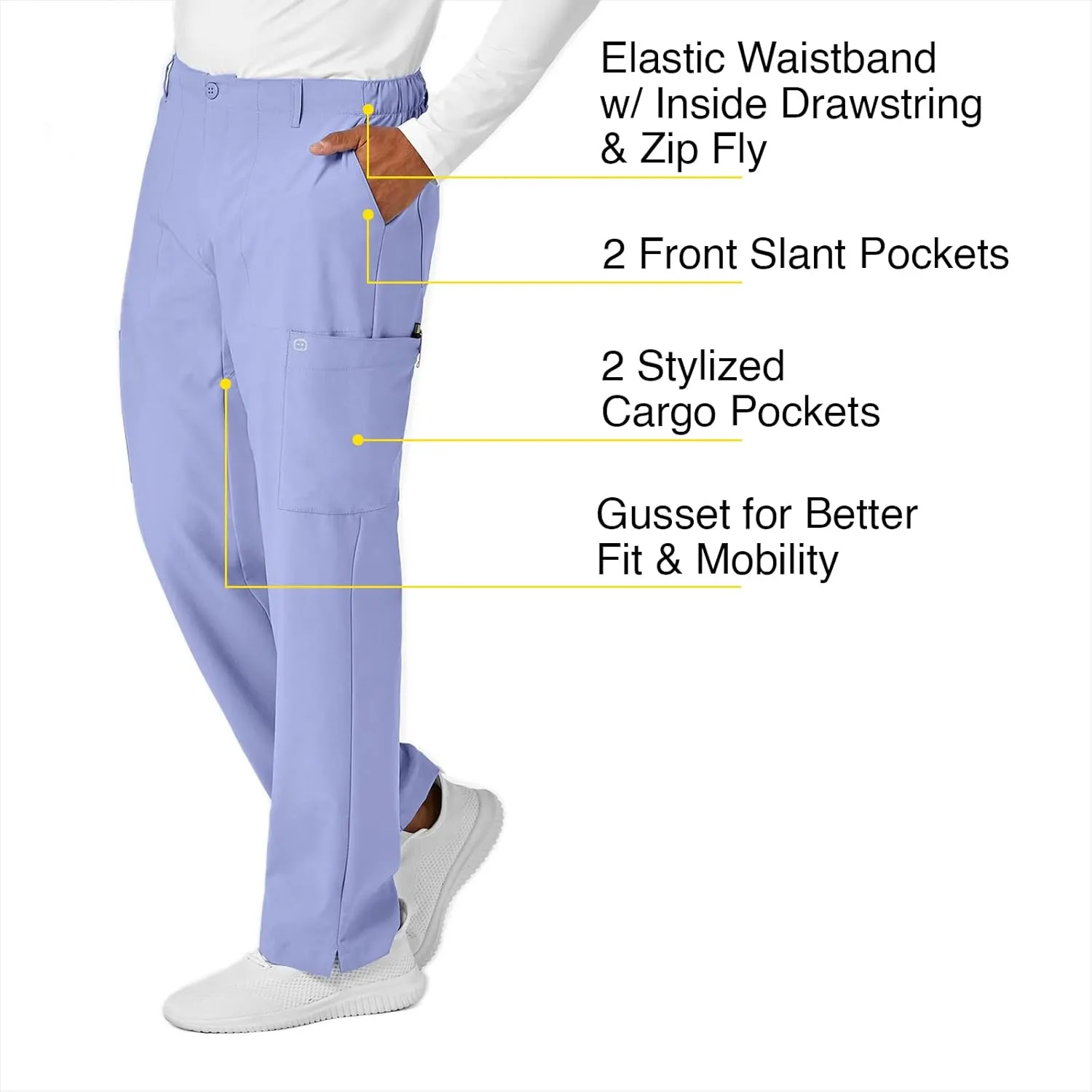 WonderWink Men's Cargo Pocket Pant