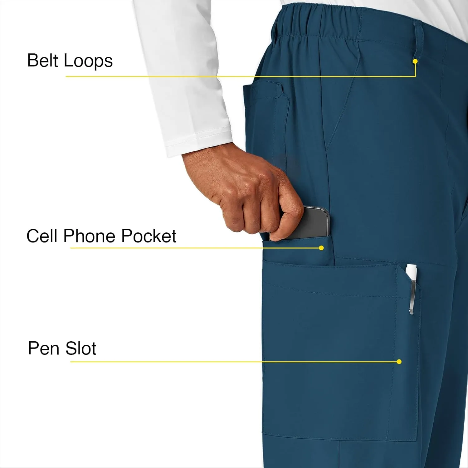 WonderWink Men's Cargo Pocket Pant